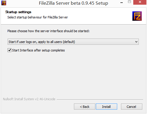 FileZilla Server 安装